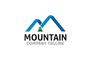 Mountain M Letter Logo Template