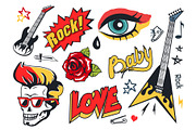 Rock and Roll Stickers Collection