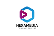 Hexa Media Cube Logo Template