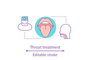 Throat health concept icon