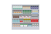 Shelves with Different Medicines in