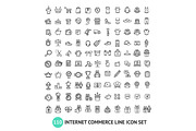 E-commerce Shopping Thin Line Icons