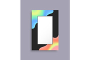 Colorful Empty Frame for Photo with