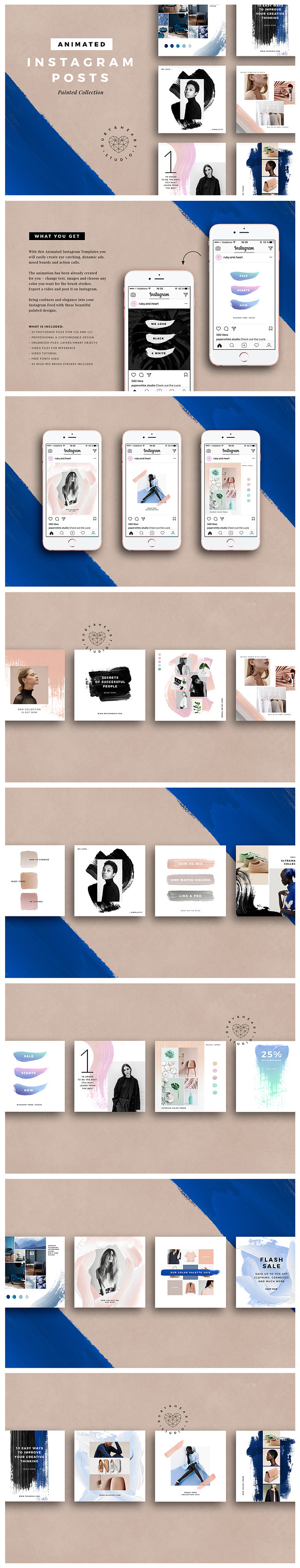 BUNDLE Animated Instagram Posts in Instagram Templates - product preview 1