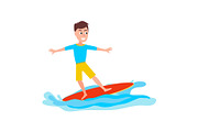 Surfing Sport Activity and Boy