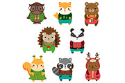 Cute forest anomals icons