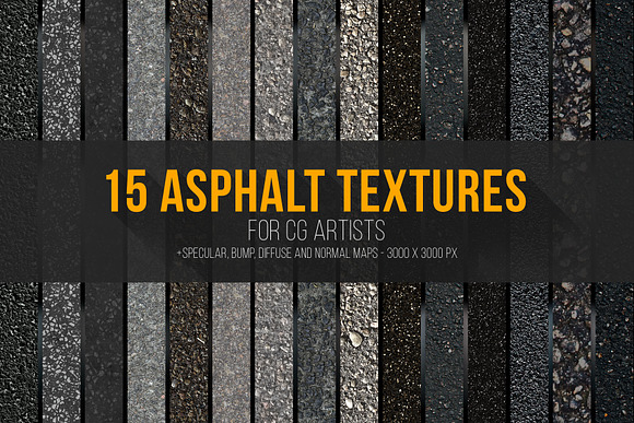 15 Asphalt Textures in Textures - product preview 1