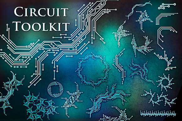 Circuit Toolkit(SVG/PNG/EPS/ABR) in Illustrations - product preview 4
