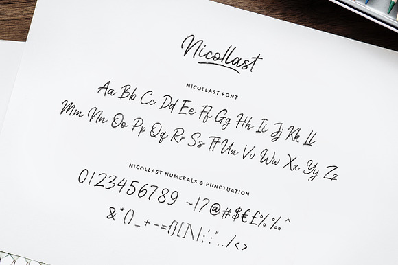 Nicollast Handwritten Brush Font in Script Fonts - product preview 8