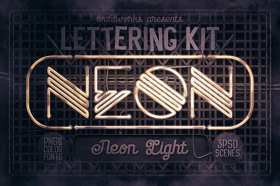 Neon Light Lettering Kit in Graphics - product preview 8