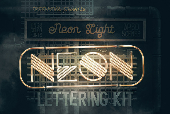 Neon Light Lettering Kit in Graphics - product preview 2