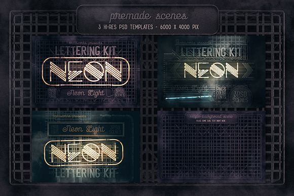 Neon Light Lettering Kit in Graphics - product preview 17