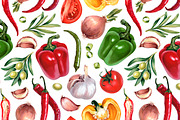 Vegetables illustrations kit