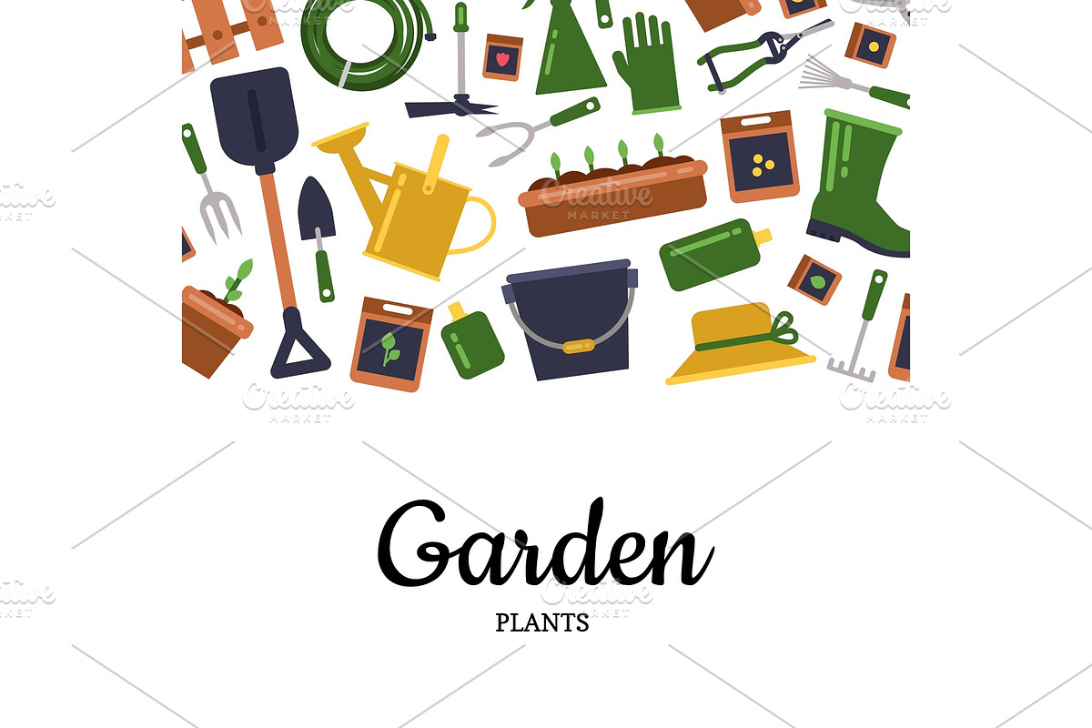 Vector flat gardening icons in Graphics - product preview 8