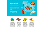 Vector hotel icons page illustration