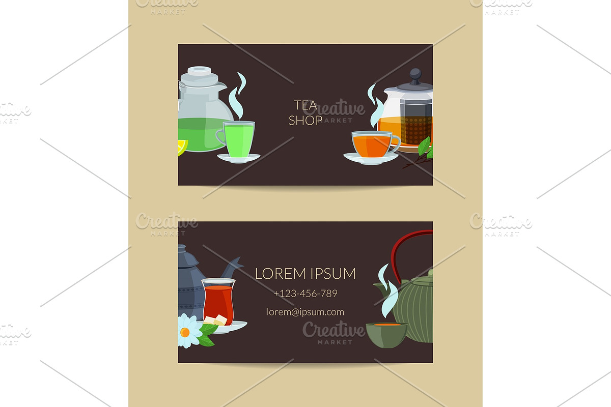 Vector cartoon tea kettles and cups in Graphics - product preview 8