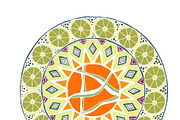 Decorative hand drawn mandala with d