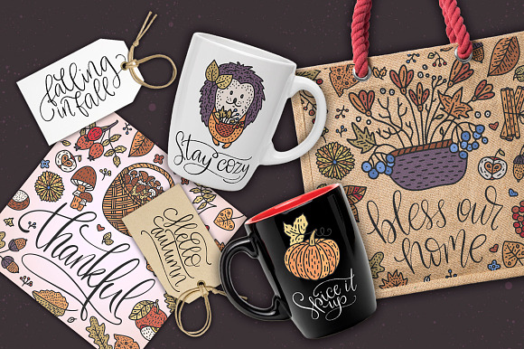 Cozy fall. Big design collection. in Illustrations - product preview 6