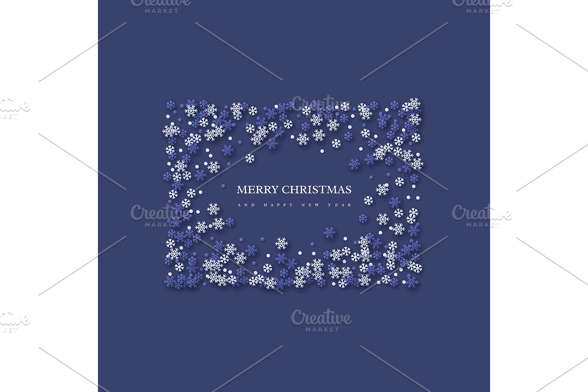 Christmas holiday frame with paper in Objects - product preview 8