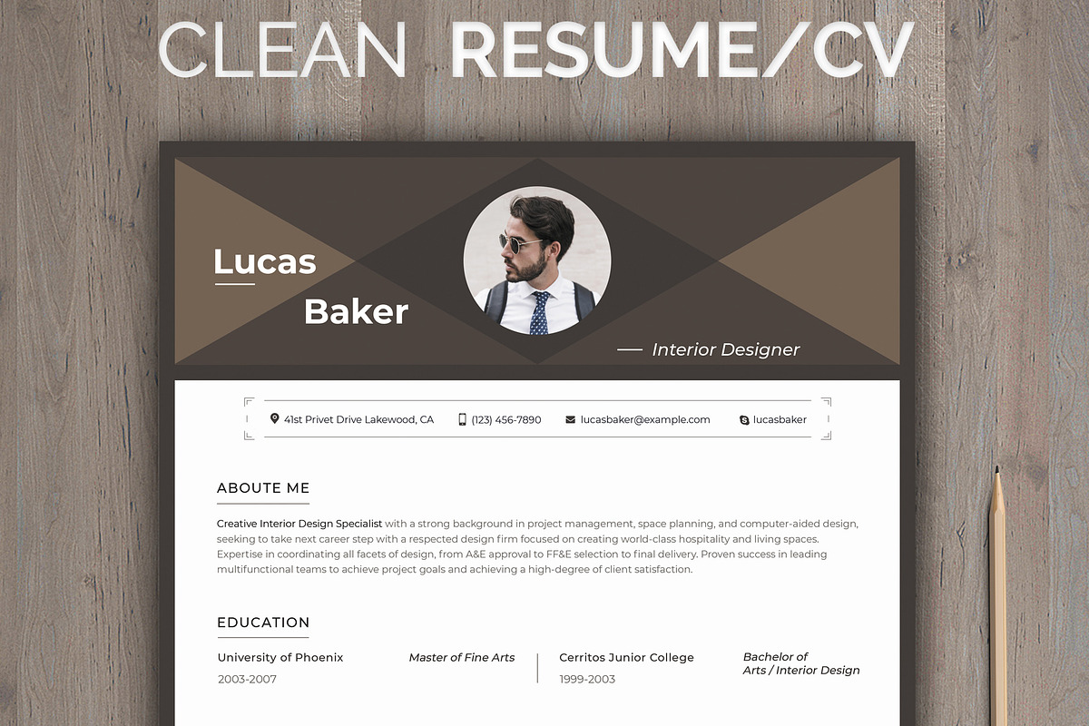 Editable Resume for Interior Designe in Resume Templates - product preview 8