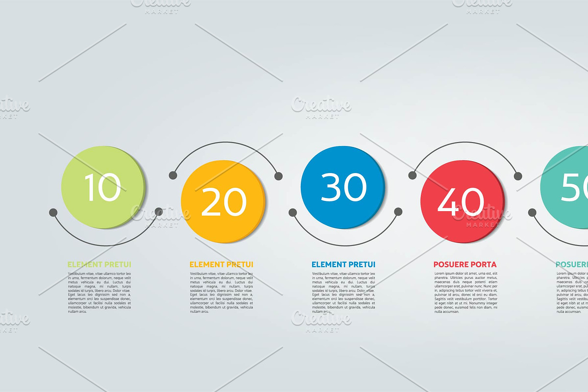 Infographic timeline report in Illustrations - product preview 8