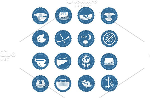 Simple Set of Diaper Vector Icons