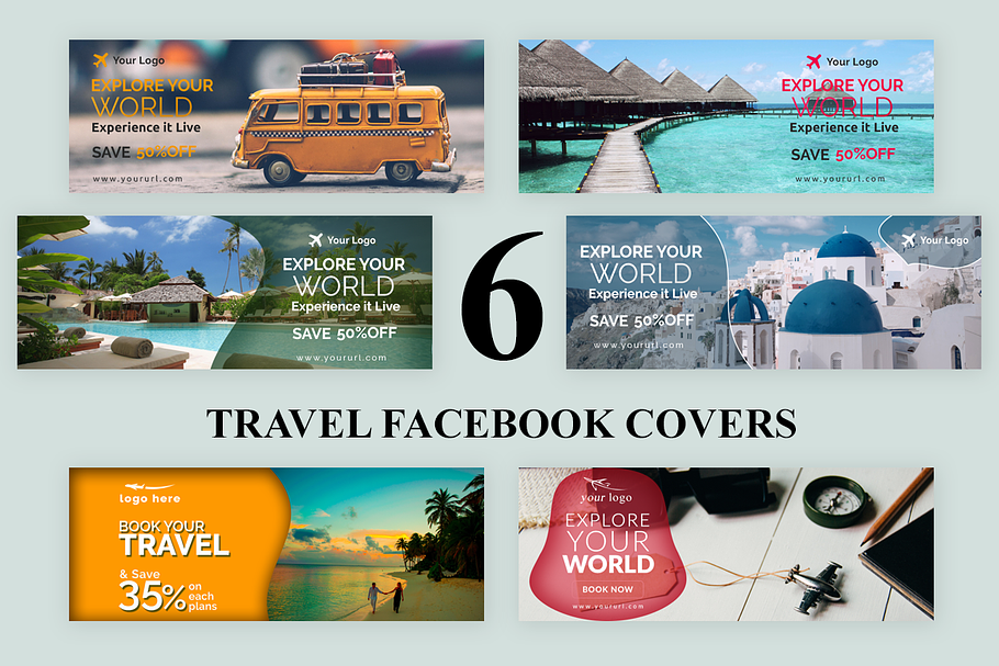 Travel Facebook Covers - 6 Templates