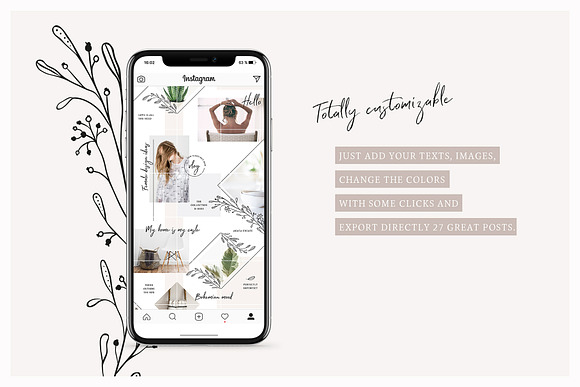 Fine Instagram Puzzle Template in Instagram Templates - product preview 4