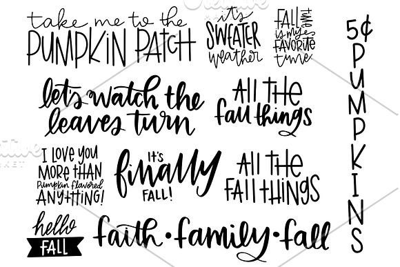 Fall Phrases Font in Symbol Fonts - product preview 13