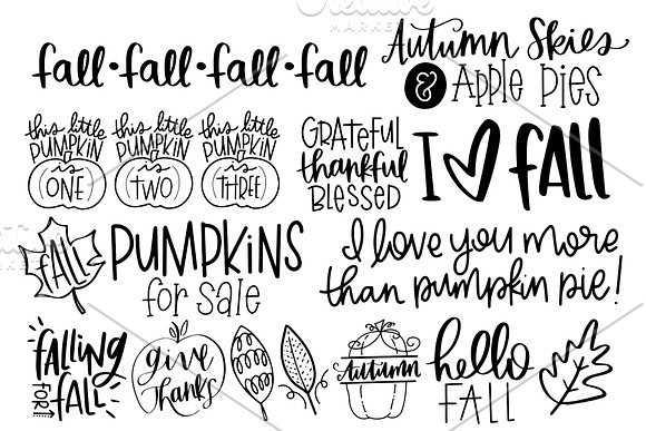 Fall Phrases Font in Symbol Fonts - product preview 14