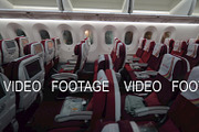 Empty cabin of Hainan Airlines