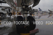 Aircraft bottom view with wheel