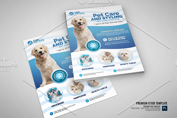 Pet Grooming and Care Service Flyer