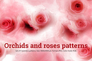 Orchids and roses patterns | JPEG