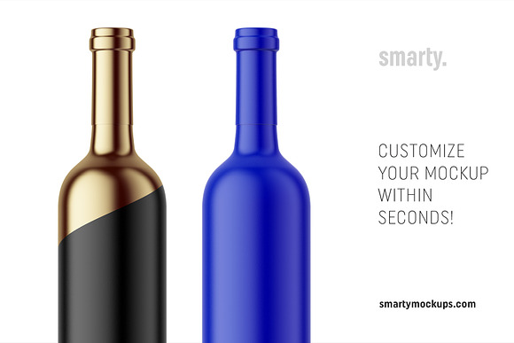 Wine bottle mockups in Product Mockups - product preview 2