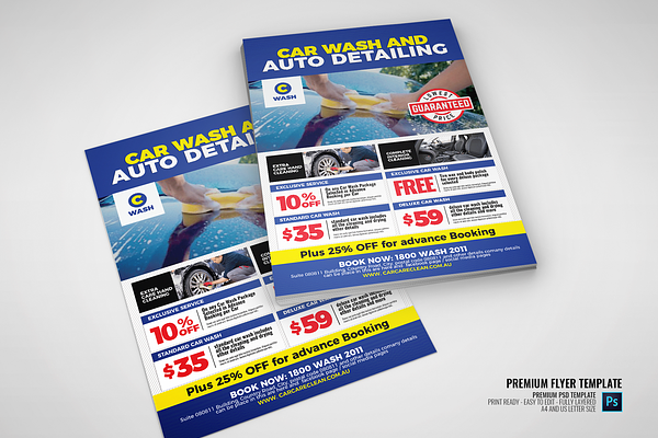 Car Wash and Auto Detailing Flyer
