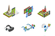 Augmented reality isometric icons