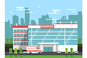 Health center, exterior of hospital