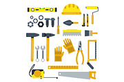 Construction tools set. Industrial