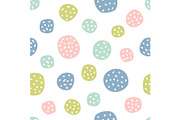Childish seamless pattern with polka
