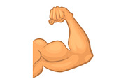 Strong biceps. Gym vector symbol