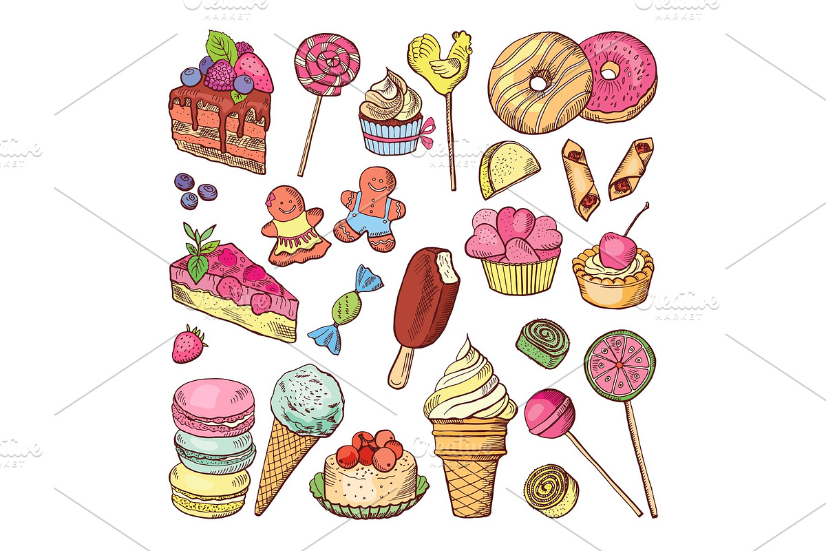 Wedding desserts, sweets cupcakes in Graphics - product preview 8