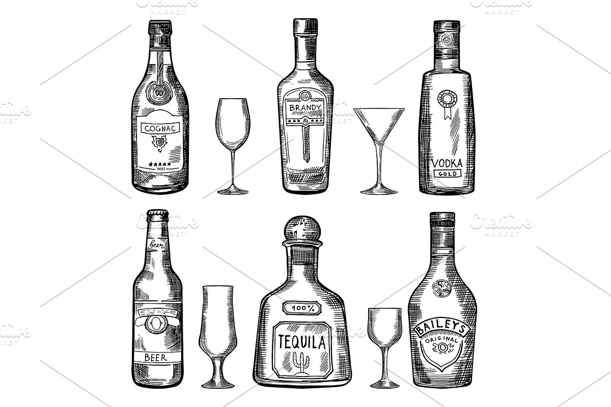 Vintage hand drawing different in Graphics - product preview 8