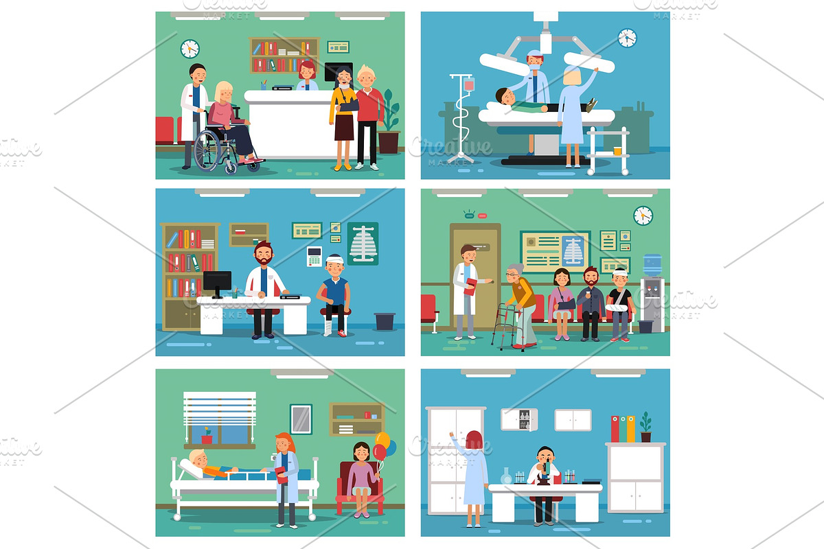Medical personnel at work. Nurse in Graphics - product preview 8
