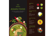 Design template of asian food menu