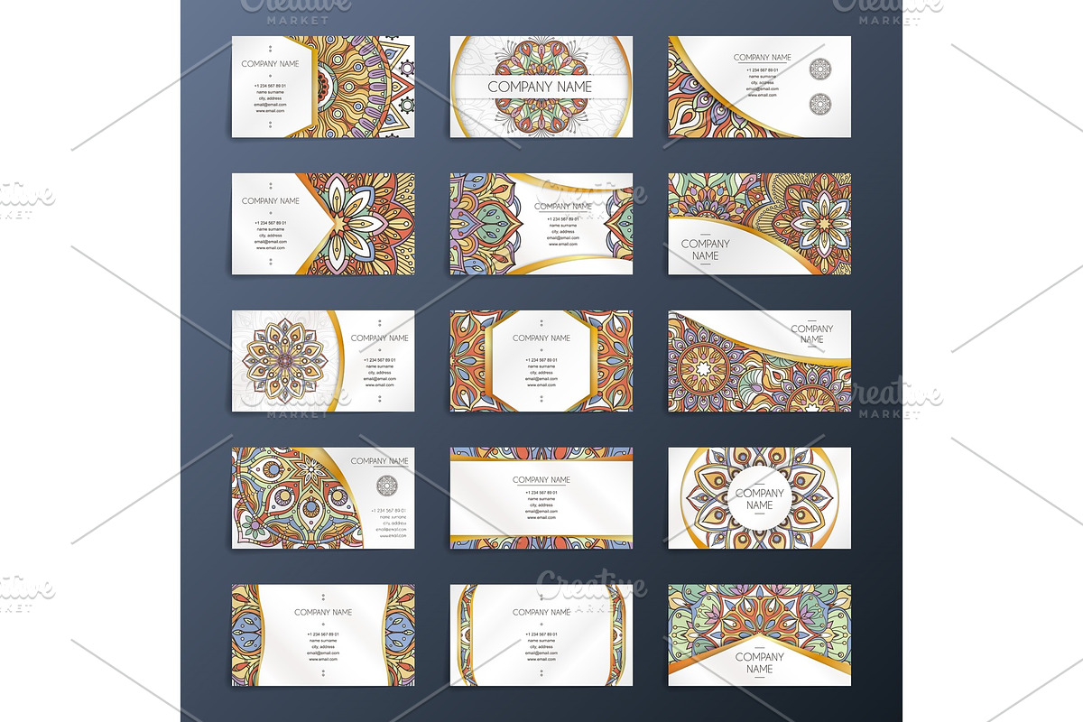 Banners or visit cards with mandala in Graphics - product preview 8