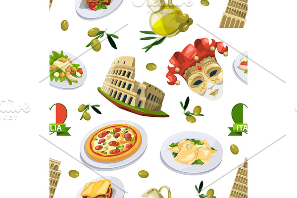 Food of italy cuisine. Illustration