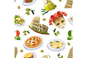 Food of italy cuisine. Illustration