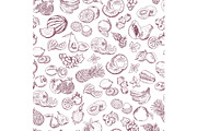 Vector seamless pattern of doodle