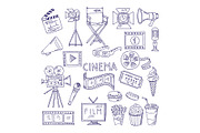 Cinematography doodle set. Video